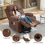 LLappuil Power Lift Recliner Chair, Massage Recliner Chair with Heat, Reading Chair with Side Pocket, USB Charge Port, Remote Control for Living Room, Bedroom Brown