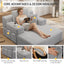 LLappuil Chaise Lounge Chair Indoor, Corduroy Boneless Sofa Bed, Deep Seat Sleeper Couch Reading Chairs, Cloud Sofas Couches for Living Room, No Assembly Required Light Gray