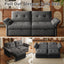 LLappuil Pull Out Sofa Bed Queen Size, Loveseat Sofa Convertible Sleeper Sofa Bed, Velvet Sofa Couch with Adjustbale Armrest, USB Charging Port for Living Room Gray