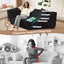 LLappuil 80" Futon, 3 Seat Sofa Convertible Sofa Bed, Chenille Sofa Couch for Living Room Black