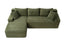 LLappuil 106" Sectional Sofa, Modular Sectional Couch with Right Chaise, Deep Seat Corduroy Cloud Sofa for Living Room