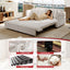 LLappuil Pull Out Sofa Bed Queen Size, 68" Loveseat Sofa with Bluetooth Speakers, USB Ports, Side Pockets, Corduroy Sofa Couch Convertible Sofa Bed for Living Room Beige