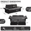 LLappuil Pull Out Sofa Bed Queen Size, Loveseat Sofa Convertible Sleeper Sofa Bed, Velvet Sofa Couch with Adjustbale Armrest, USB Charging Port for Living Room Gray