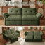 LLappuil Pull Out Sofa Bed Queen Size, Loveseat Sofa Convertible Sofa Bed, Chneille Sofa Couch for Living Room Green