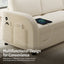 LLappuil Sectional Sofa, 115" Sectional Couch with Pull Out Sofa Bed King Size, 6 Seat Teddy Sofa Convertible Sofa Bed for Living Room Beige