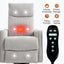 LLappuil Recliner Chair, 360° Swivel Massage Recliner Chair with Heat, Nursery Glider Rocker Recliner Chair for Living Room, Bedroom, Chenille Light Gray