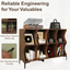 LLappuil 8 Cube Bookcase, Horizontal Bookshelf, 2-Tier Wooden Storage Cabinet for for Living Room, Bedroom, Home Office