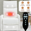 LLappuil Recliner Chair, 360° Swivel Massage Recliner Chair with Heat, Nursery Glider Rocker Recliner Chair for Living Room, Bedroom, Faux Leather White
