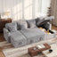 LLappuil 107" Sectional Sofa, U Shaped Sectional Couch with Storage Chaise, Pull Out Sofa Bed Convertible Sofa Bed, Corduroy Sofa Couch with USB Charging Port, Cup Holder for Living Room Light Gray