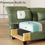 LLappuil Modular Sectional Sofa, Oversiezed Curved Sectional Couch with Storage & Hexagon Seat, Corduroy Sectional Sofa with Adjustable Arms & Backs for Living Room Green