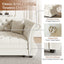 LLappuil 84" Pull Out Sofa Bed Queen Size, Oversized Chesterfield Velvet Sofa with Flower Tufting, Loveseat Sofa Couch Convertible Sofa Bed for Living Room Beige