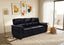 LLappuil 81" Mid-Century Modern Sofa, 3 Seat Sofa Cloud Couch for Living Room, Foil Fabric Black