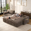 LLappuil 108" Sectional Sofa, Oversized Sectional Couch with Pull Out Sofa Bed, Chenille Sofa Couch Convertible Sofa Bed with Recliner Chair, Small Tabletop, Storage Chaise for Living Room