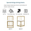 LLappuil Dining Table Set for 6, 7 Piece Dining Table Set with 55" Dining Table, 6 Dining Chairs Gold