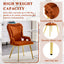 LLappuil Dining Chair Set of 2, 2 Piece Upholstered Accent Chairs for Dining Room, Living Room Orange