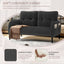 LLappuil Loveseat Sofa, 47" Small Couch, Love Seat Corduroy Sofa Couch for Compact Space Dark Gray