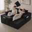 LLappuil 95" Sectional Sofa, Modular Sectional Couch with Left Chaise, Cup Holders, Side Pocket, Corduroy Boneless Sofa Couch for Living Room