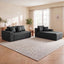 LLappuil 108" Sectional Sofa, Modular Sectional Couch with Left Chaise, Deep Seat Faux Leather Cloud Sofa for Living Room