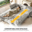 LLappuil 74" Queen Size Pull Out Sofa Bed, Lovseat Sleeper Sofa Couch Convertible Sofa Bed, Velvet Sofa for Living Room Light Gray