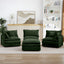 LLappuil Modular Sectional Sofa, Sectional Couch with Movable Ottoman, Chenille 4 Seat Cloud Sofa Couch for Living Room Green