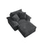 LLappuil 50" Accent Chair with Ottoman, Oversized Living Room Chair, Corduroy Deep Seat Reading Single Sofa Chair, No Need Assemble