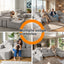 LLappuil 145" Sectional Sofa, Oversized Modular Sectional Sofa with Cup Holder, Hidden Storage, 4 Seat Corduroy Sofa Couch with Chaise for Living Room Gray
