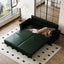 LLappuil King Size Pull Out Sofa Bed, Oversized Loveseat Sofa Convertible Sleeper Sofa Bed, Faux Leather Sofa Couch for Living Room Apartment Green