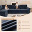 LLappuil Sectional Sofa, Sectioanl Couch with Pull Out Sofa Bed King Size, Chenille Sofa Conertible Sofa Bed for Living Room