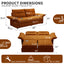 LLappuil Pull Out Sofa Bed Queen Size, Loveseat Sofa Convertible Sleeper Sofa Bed, Velvet Sofa Couch with Adjustbale Armrest, USB Charging Port for Living Room Orange