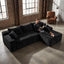 LLappuil 106" Sectional Sofa, Modular Sectional Couch with Left Chaise, Deep Seat Corduroy Cloud Sofa for Living Room