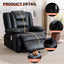 LLappuil Recliner Chair, 360° Swivel Massage Recliner Chair with Heat, Nursery Glider Rocker Recliner Chair with Cup Holders, USB Charge Port, Side Pockets for Living Room, Bedroom Black