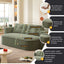 LLappuil 79" Futon Sofa Bed, Boneless Sofa Convertible Sofa Bed Full Size, Corduroy Loveseat Floor Sofa Couch for Living Room