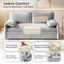 LLappuil 66" Corduroy Sofa, Pull Out Sofa Bed Queen Size, Loveseat Sofa Convertible Sofa Bed for Living Room