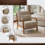 LLappuil Accent Chair, Mid-Century Modern Reading Single Sofa Chair for Living Room Camel