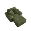 LLappuil 50" Accent Chair with Ottoman, Oversized Living Room Chair, Corduroy Deep Seat Reading Single Sofa Chair, No Need Assemble