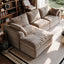 LLappuil 97" Sectional Sofa, L Shaped Sectional Couch with Ottoman, Linen Boneless Cloud Couch for Living Room