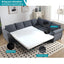 LLappuil Sectional Sofa, Pull Out Sofa Bed Queen Size, 6 Seat Sofa Couch Convertible Sleeper Sofa Bed for Living Room Gray