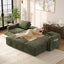 LLappuil 108" Sectional Sofa, Oversized Sectional Couch with Pull Out Sofa Bed, Chenille Sofa Couch Convertible Sofa Bed with Recliner Chair, Small Tabletop, Storage Chaise for Living Room