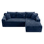 LLappuil 106" Sectional Sofa, Modular Sectional Couch with Left Chaise, Deep Seat Corduroy Cloud Sofa for Living Room