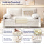 LLappuil 66" Corduroy Sofa, Pull Out Sofa Bed Queen Size, Loveseat Sofa Convertible Sofa Bed for Living Room
