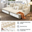 LLappuil 2 Piece Chaise Lounge Chair Indoor, Corduroy Boneless Sofa Bed, Deep Seat Sleeper Couch Reading Chairs, Cloud Sofas Couches for Living Room, No Assembly Required Beige