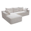 LLappuil 106" Sectional Sofa, Modular Sectional Couch with Right Chaise, Deep Seat Corduroy Cloud Sofa for Living Room