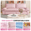 LLappuil 73" Pull Out Sofa Bed Queen Size, Velvet Loveseat Sofa Couch Convertible Sofa Bed for Living Room Pink
