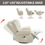LLappuil Recliner Chair, 360° Swivel Massage Recliner Chair with Heat, Nursery Glider Rocker Manual Recliner Chair with Side Pockets for Living Room, Bedroom Beige
