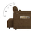 LLappuil Pull Out Sofa Bed Full Size, 65" Loveseat Sofa Convertible Sofa Bed, Chenille Sofa Couch with Small Toptable, Charging Port, Hidden Storage Armrest for Living Room Khaki