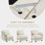 LLappuil 72" Loveseat Sofa, Modular Sectional Couch with Movable Ottoman, Cloud Chenille Sofa Couch for Living Room