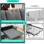 LLappuil Sectional Sofa, 107" Sectional Couch with Pull Out Sofa Bed Queen Size, 4 Seat Velvet Sofa with Memory Foam Mattress for Living Room Dark Gray