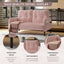 LLappuil Loveseat Sofa, 47" Small Couch, Love Seat Corduroy Sofa Couch for Compact Space Pink