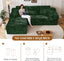 LLappuil 108" Sectional Sofa, Modular Sectional Couch with Right Chaise, Deep Seat Corduroy Cloud Sofa for Living Room Green