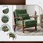 LLappuil Accent Chair, Mid-Century Modern Reading Single Sofa Chair for Living Room Green